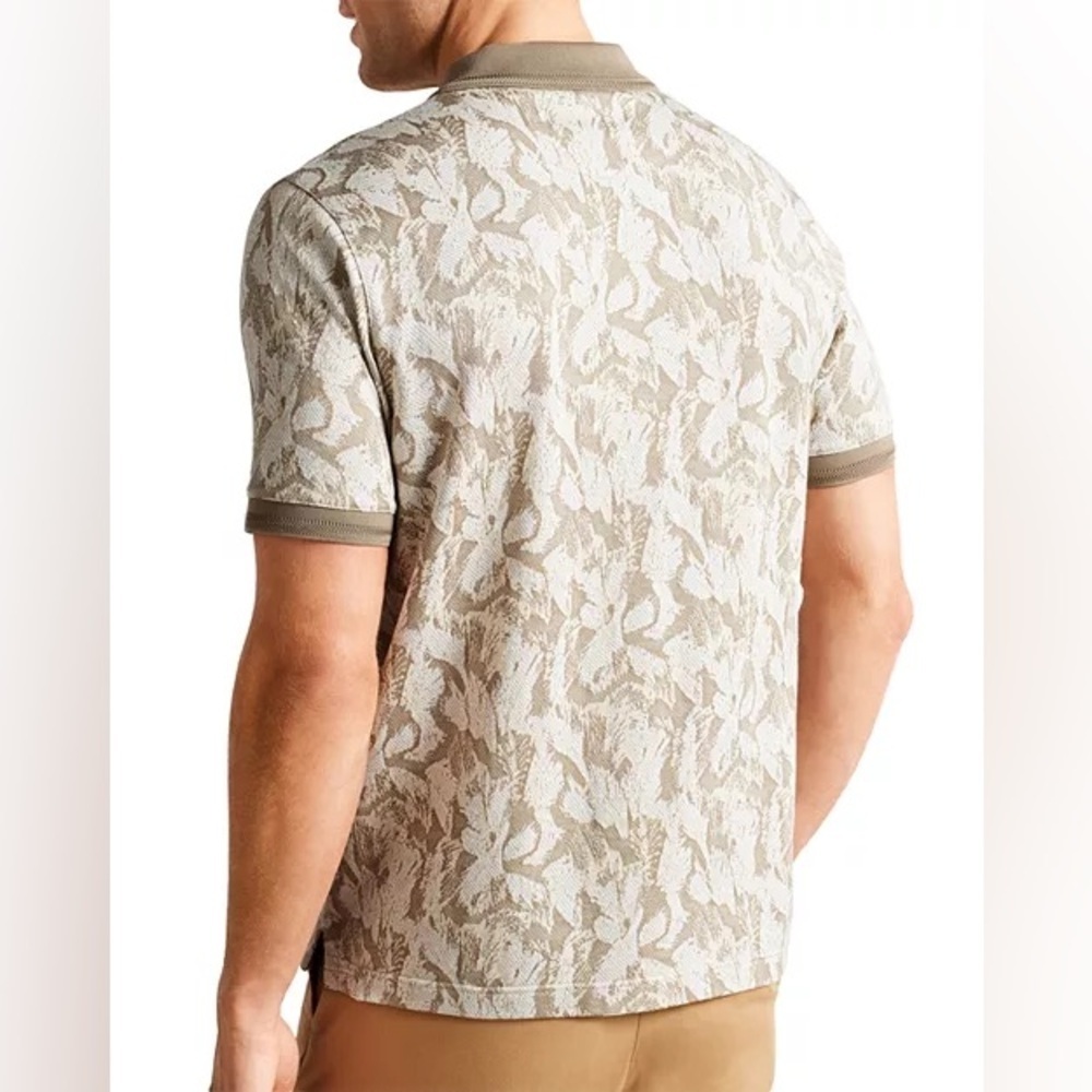 Ted Baker Plasta Short Sleeve Regular Fit Floral Polo - Picture 8 of 9